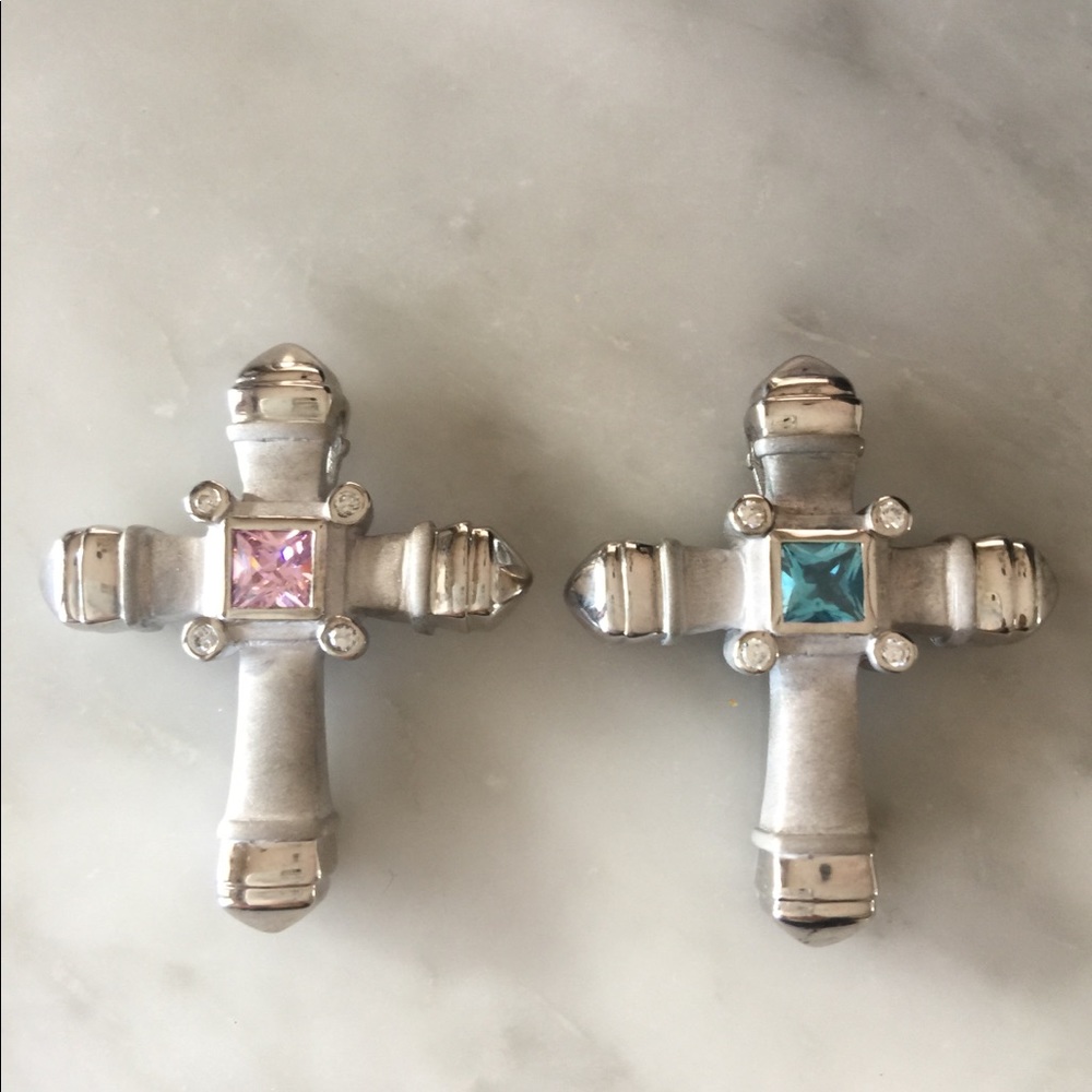 Swarovski Stirling Silver Crosses